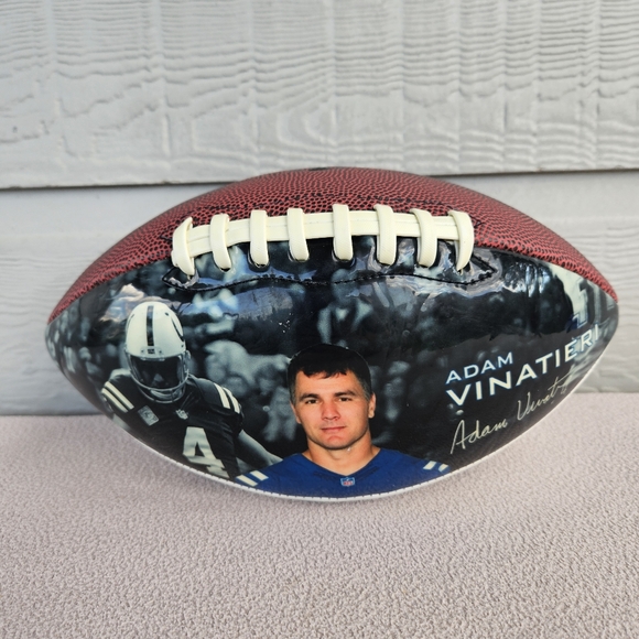Adam Vinatieri Colts Patriots Facsimile Signed Autographed Full-Sized Football - Picture 1 of 8